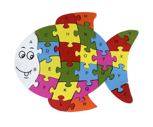 ABC - 123 halas fa oktató puzzle