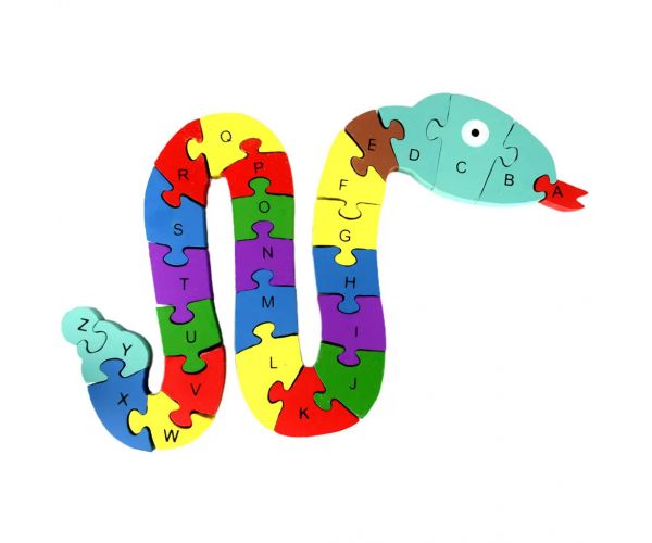 ABC - 123 kígyós fa oktató puzzle