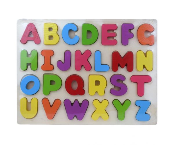 ABC šarene drvene velike slova slagalica 30x22,5cm