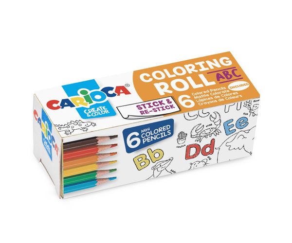 ABC mini bojanka sa 6 mini drvene bojice - Carioca