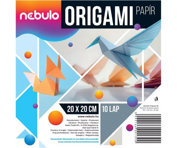 Nebulo: Origami papiri 20x20 cm, 10 komada, 80g