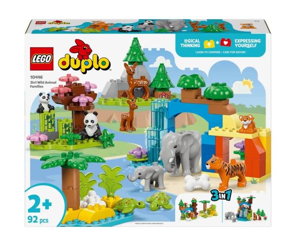 LEGO® DUPLO®: 3 u 1 obitelji životinja u divljini (10446)