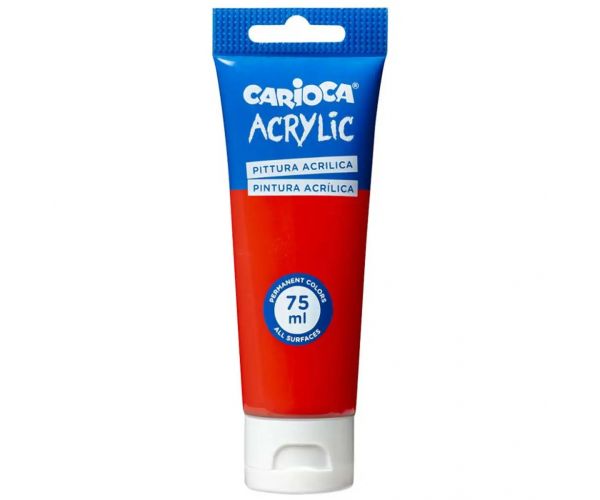 Acrylic 75ml-s akril festék piros színben - Carioca