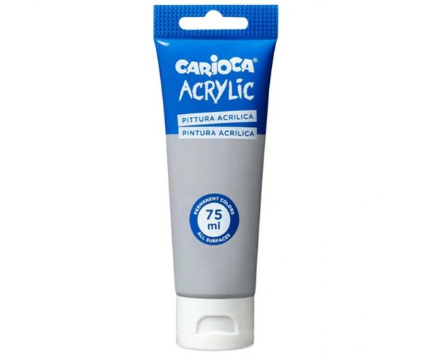 Acrylic 75ml-s akril festék ezüst színben - Carioca