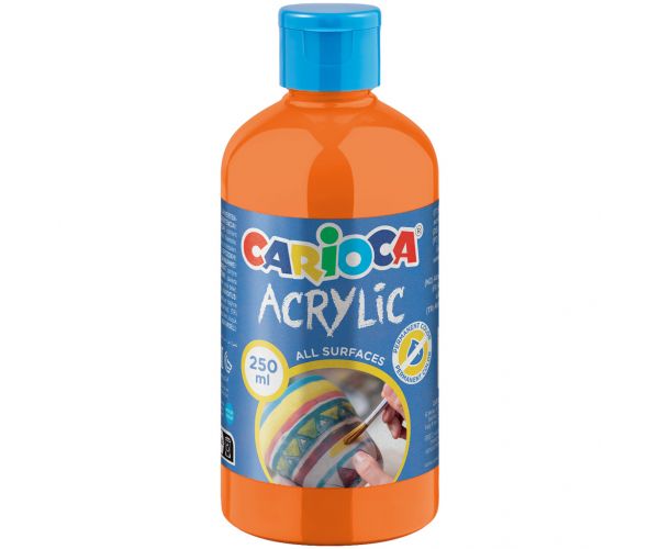 Acrylic Akril festék narancssárga színben 250ml - Carioca