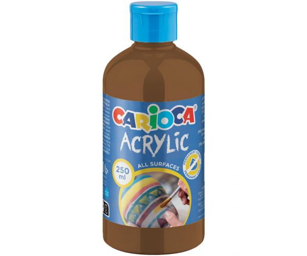 Acrylic Akril festék barna színben 250ml - Carioca