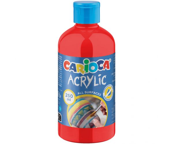 Acrylic Akril festék piros színben 250ml - Carioca