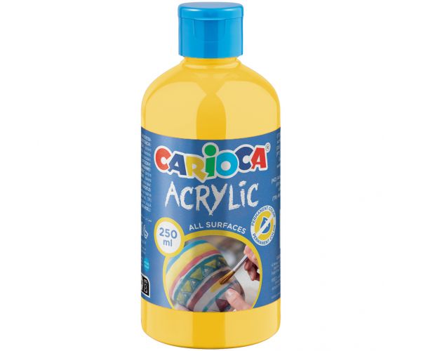 Acrylic Akril festék citromsárga színben 250ml - Carioca