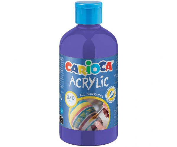 Acrylic Akril festék lila színben 250ml - Carioca