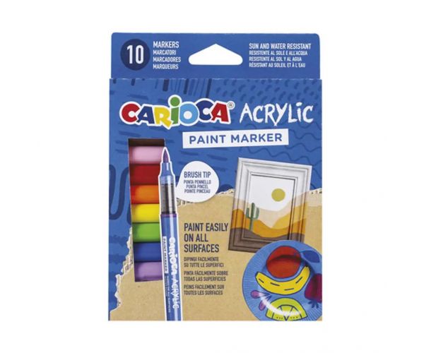 Acrylic Akril marker 10db-os szett - Carioca