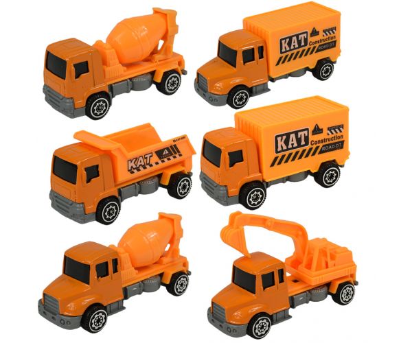 Alloy Car: Set građevinskih kamiona od 6 dijelova 8 cm