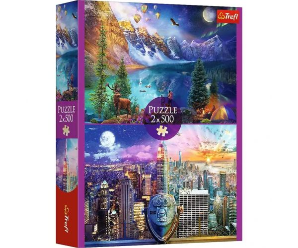 Amerikai körút 2x500db-os puzzle - Trefl