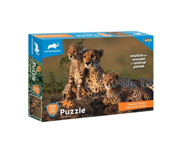 Animal Planet: Puzzle od 1000 kom obitelj geparda