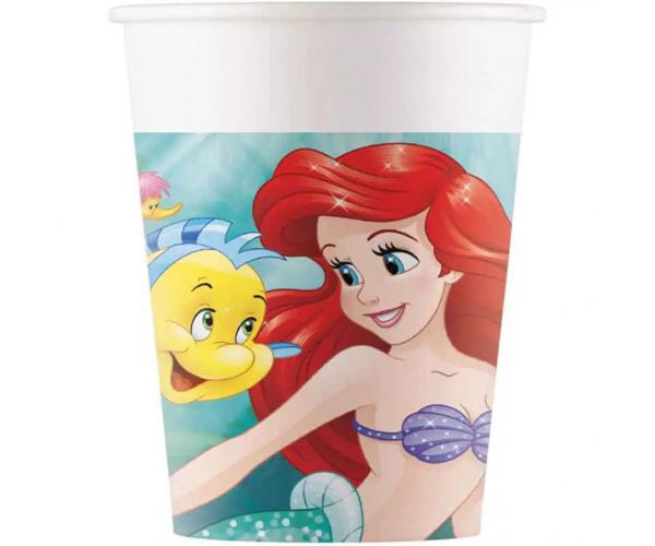 Ariel mala sirena set od 8 papirnatih čaša 200ml