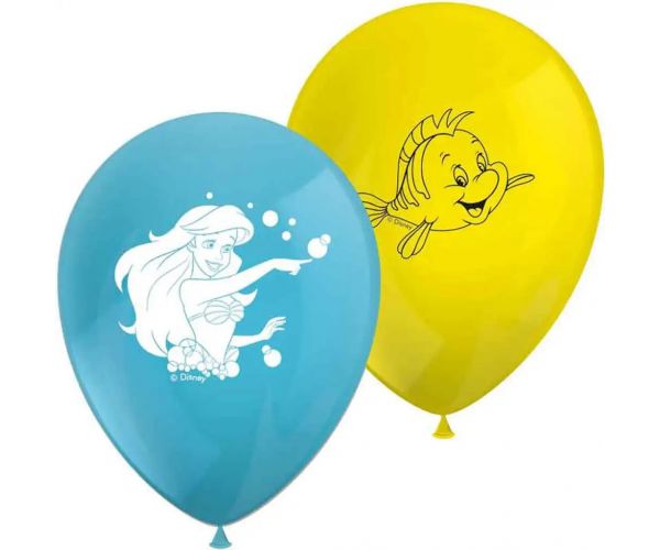 Ariel mala sirena uzorak lateks baloni set od 8 komada
