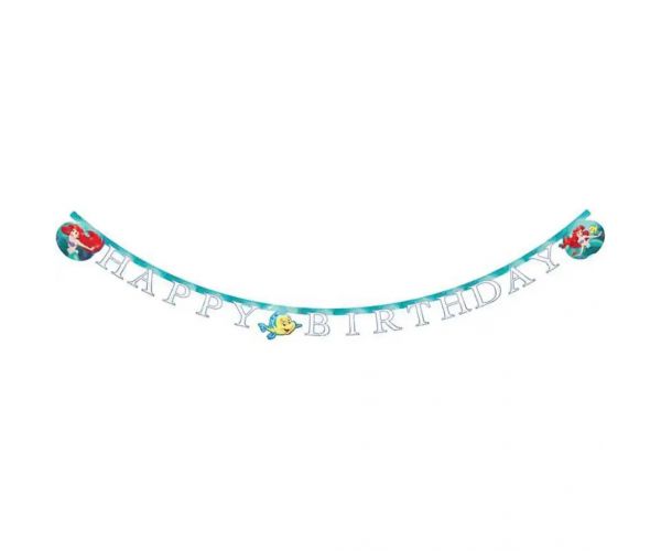 Ariel mala sirena uzorak party banner 200cm