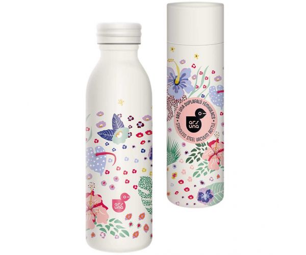 Ars Una: Cream Hibiscus dvostruka metalna boca u ukrasnoj kutiji 600ml