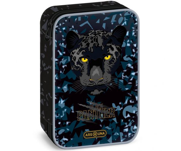 Ars Una: Black panther többszintes tolltartó 15,5x22,5x4,5cm