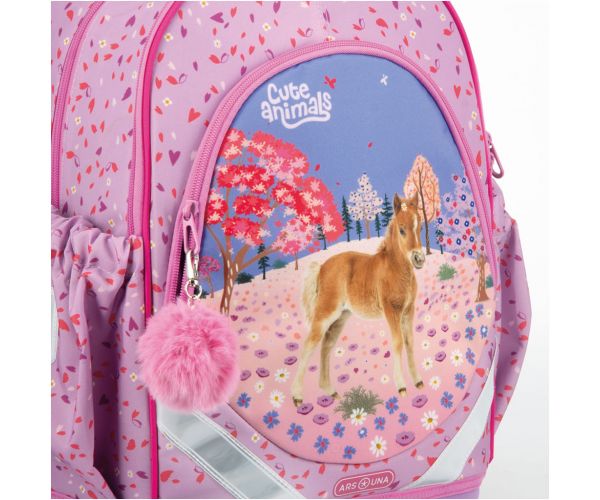 Ars Una: Cute Animals-Horse anatomski školski ruksak 33 x 42 x 21 cm