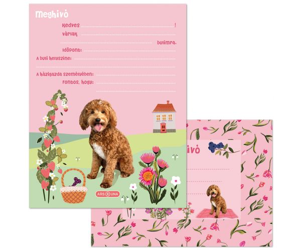 Ars Una: Cute Animals doggie pozivnice za zabavu s omotnicama 10 komada