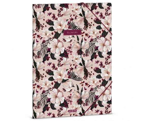 Ars Una: Flowery Pink cvjetna gumena mapa A/4