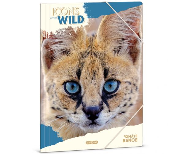 Ars Una: Icons of the wild fasciklija s gumicom s uzorkom servala A/4