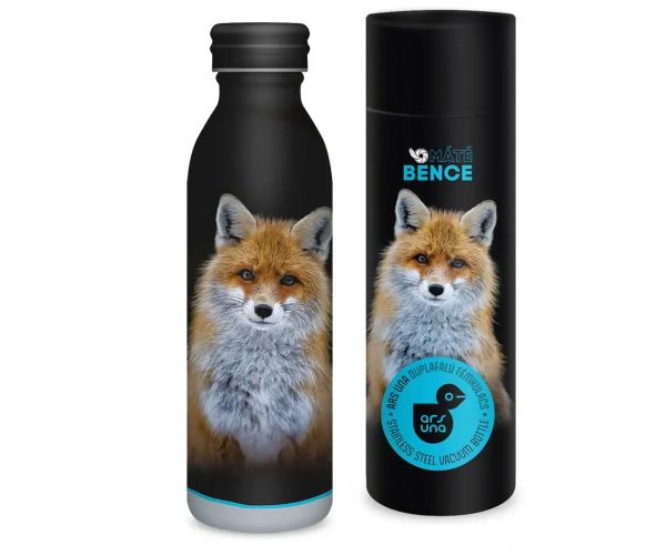 Ars Una: Máté Bence - Róka duplafalú fém kulacs díszdobozban 600ml