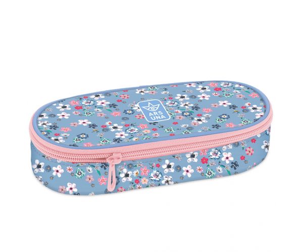 Ars Una: Pearl Blossom Blue cvjetna ovalna pernica 23x5,5x9cm