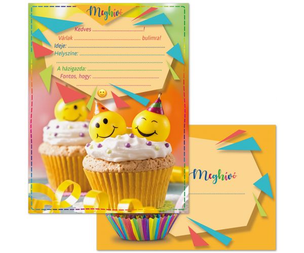 Ars Una: Muffin mintás 10db-os meghívó szett borítékkal