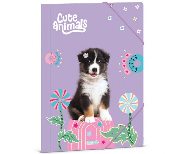Ars Una: Cute animals - Aussie kutyás gumis dosszié A/4-es méret