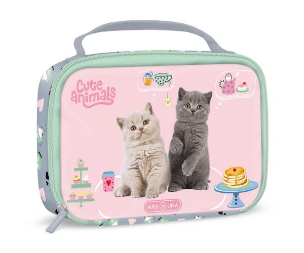 Ars Una: Cute Animals Tea party cicás thermo uzsonnás táska 20x14x6,5cm