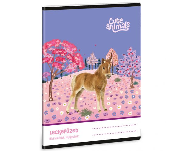 Ars Una: Cute animals lovas leckefüzet 38 lapos A/5
