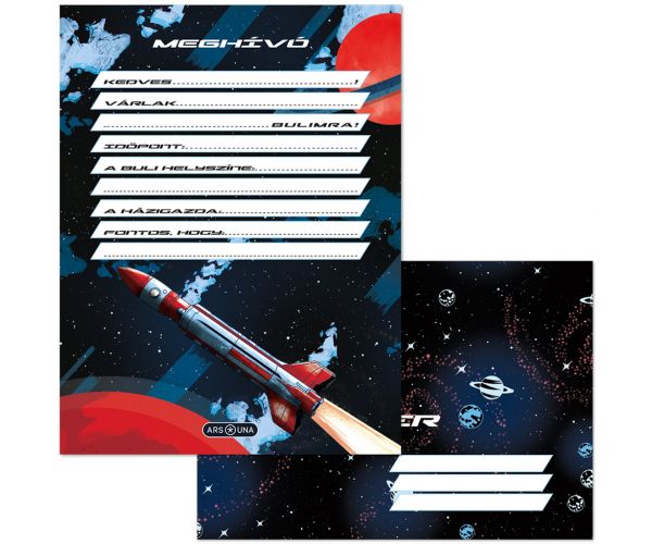 Ars Una: Space explorer 10db-os meghívó szett borítékkal