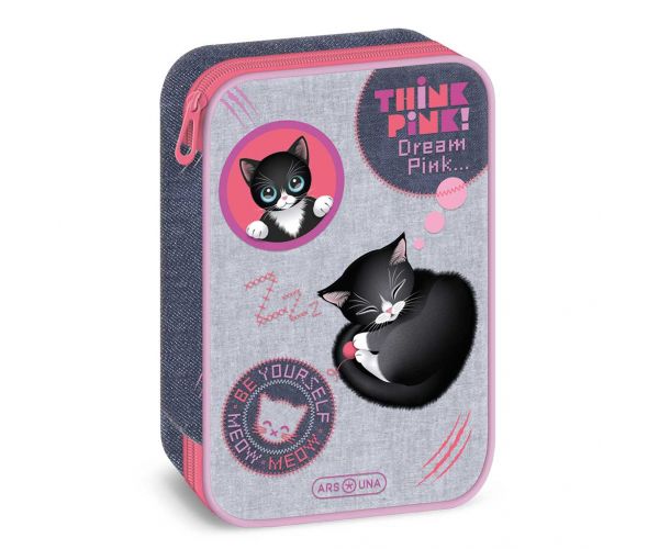 Ars Una: Think Pink többszintes tolltartó 15,5x22,5x4,5cm