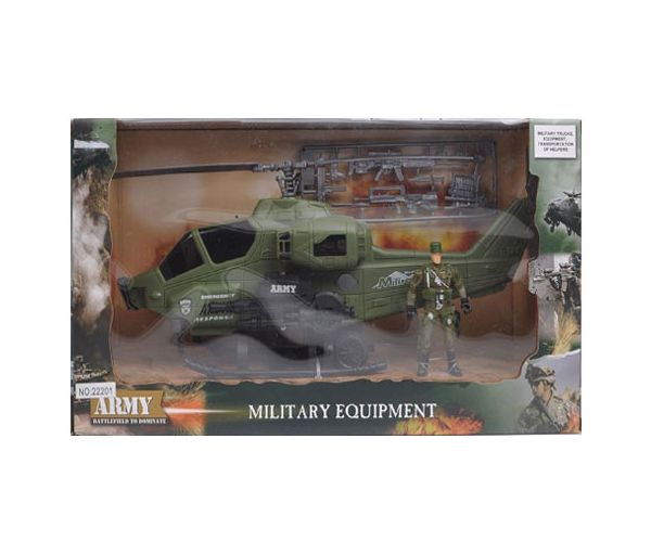 Army figura vojnika sa helikopterom