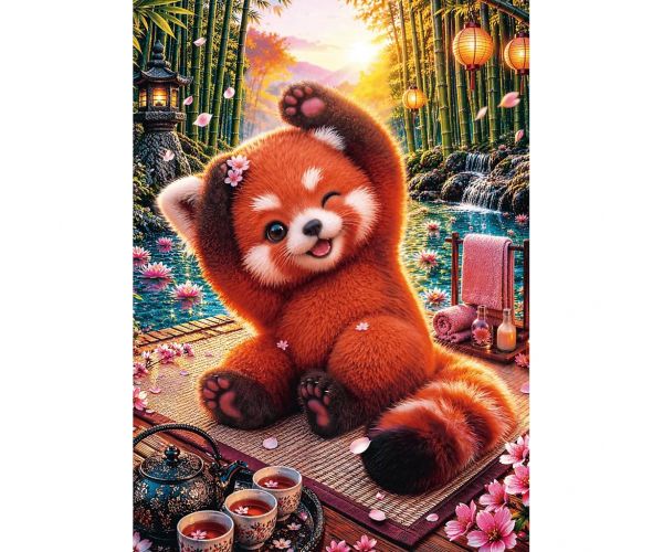 Čarobna crvena panda puzzle od 500 komada Premium plus kvalitete - Trefl