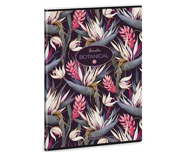 Ars Una: Botanical Bromelia extra kvadratna bilježnica 40 listova A/4