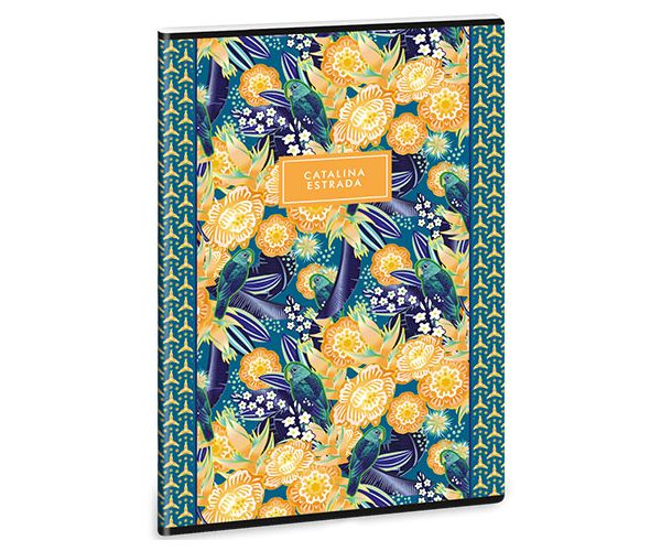 Ars Una: Catalina Estrada Parrot extra kockasta bilježnica 40 listova A/4