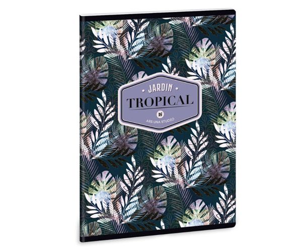 Ars Una: Floral Palm Leaf bilježnica na kockice A/5