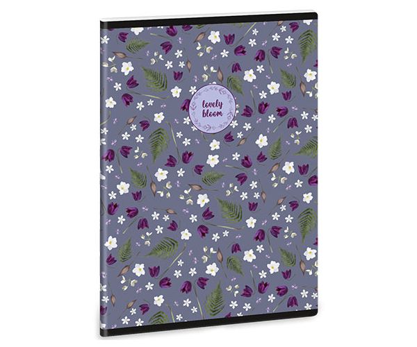 Ars Una: Lovely Bloom Bluebells kockasta bilježnica A/5