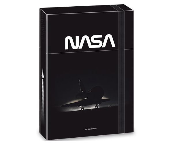 Ars Una: NASA fekete gumis füzetbox A/4-es