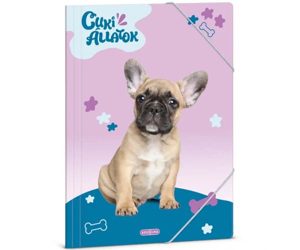 Ars Una: Cuki Állatok – Francia bulldog A/4 gumis dosszié