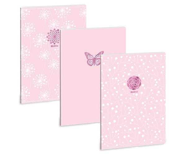 Ars Una: Soft Touch Pink Spring extra kapcsos négyzethálós füzet A/4