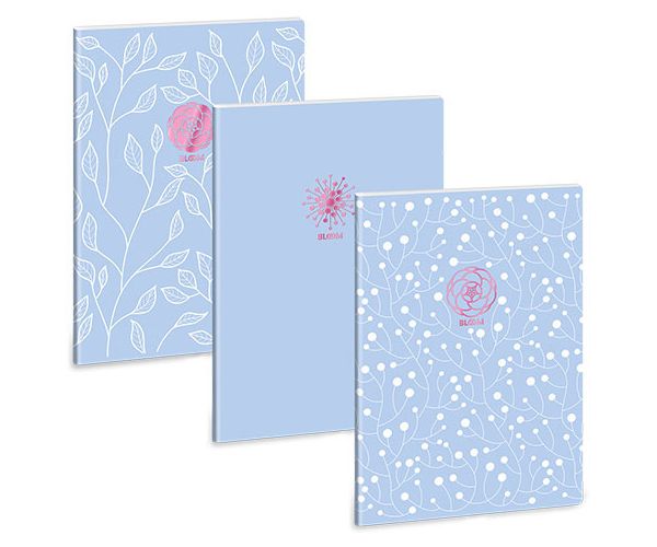 Ars Una: Soft Touch Skyblue Spring extra točkasta bilježnica A/4