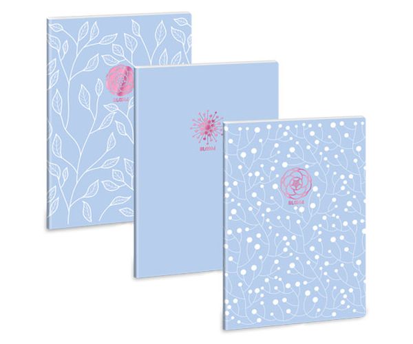 Ars Una: Soft Touch Skyblue Spring extra kapcsos sima füzet A/4