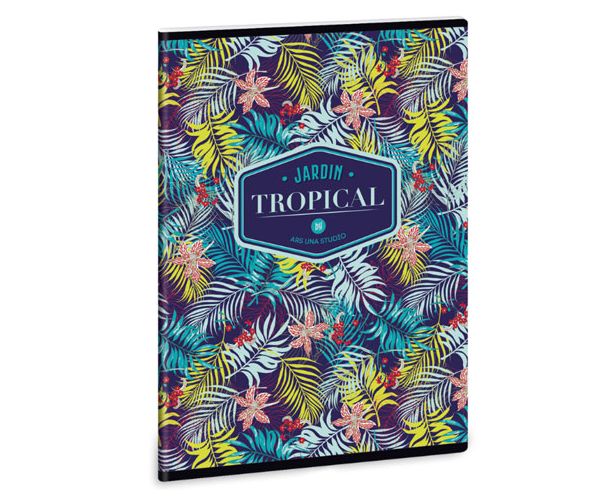 Ars Una: Tropical Lilly Flower bilježnica na kockice A/5