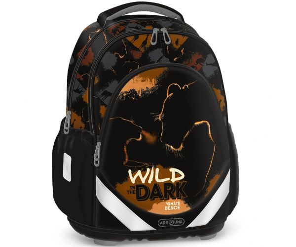 Ars Una: Wild in the dark oroszlános anatómiai iskolatáska, hátizsák 33×42×21cm