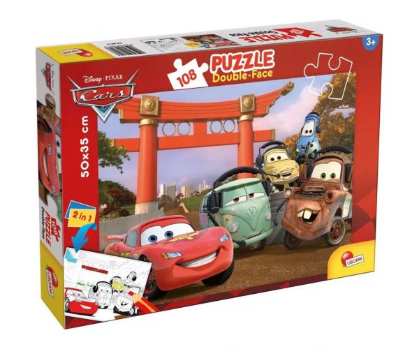 Verdák 2 az 1-ben 108db-os puzzle és színező 50x35cm - Lisciani