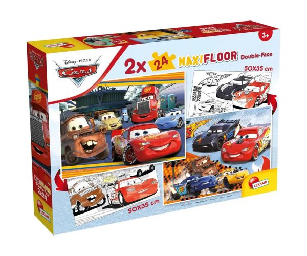 Verdák 2 az 1-ben 2x24db-os maxi puzzle és színező - Lisciani