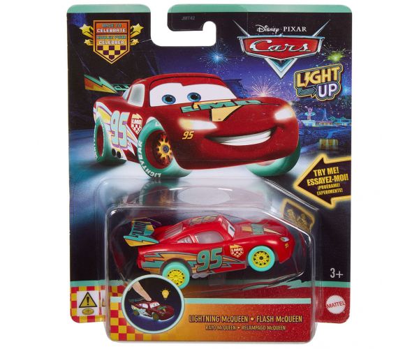Verdák Villám McQueen világító karakter kisautó 1/55 – Mattel